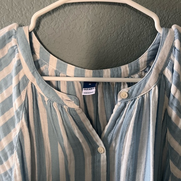 Medium Blue and White striped old navy dress new with tags! - Picture 3 of 4